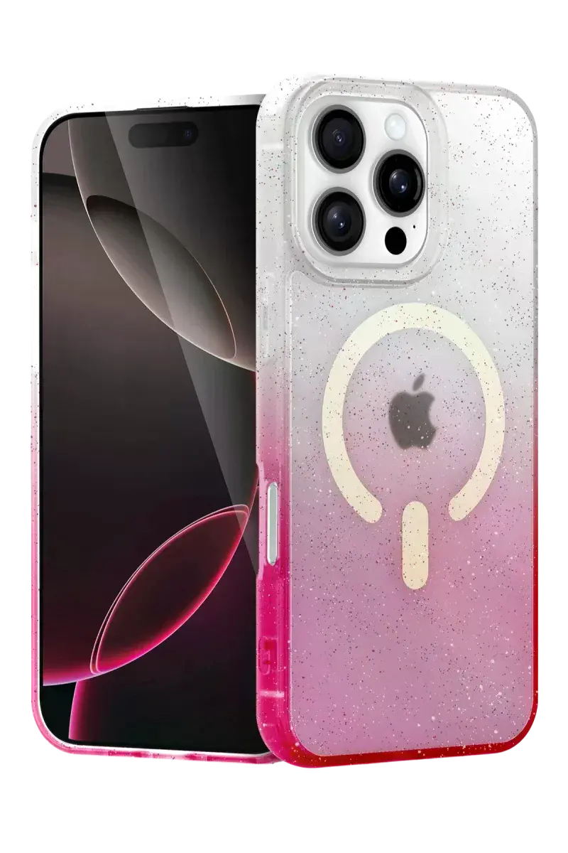 Apple iPhone 16 Pro Max Pummel Shiny Magsafe Kapak - Pembe