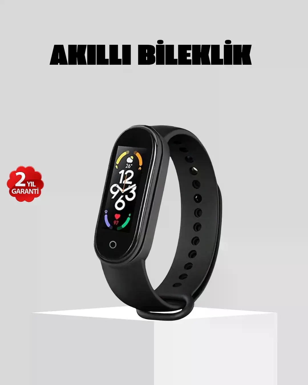 Bluetooth Akıllı Bileklik Spor Modlu Kalp Atış Takipli Uyku izli
