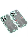 Apple iPhone 13 Pro Kılıf Mekanik Bumper Kapak - Yeşil-2
