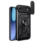 Apple İphone 17 Air Pars Lens Yüzüklü Silikon - Siyah-1