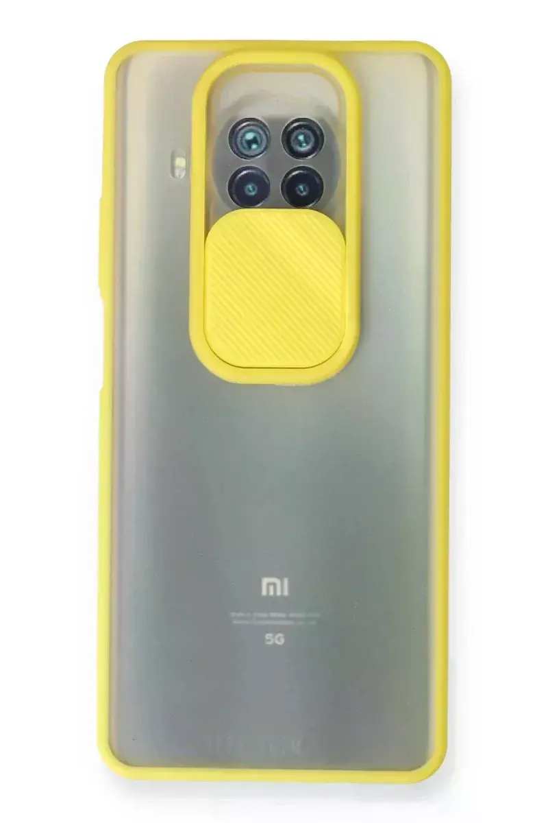 Xiao 10T Lite Kılıf Palm Buzlu Kamera Sürgülü Silikon - Sarı