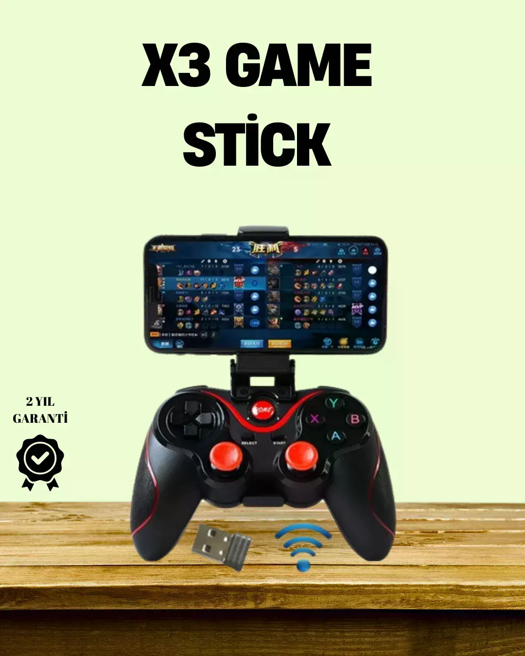 Ergonok Tasarımlı Şarjlı Kablosuz Gamepad