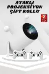 Ayaklı Oyun Projeksiyonu Çift Kollu Taşınabilir Sinema Projektörü-2