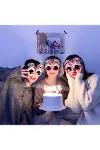 Happy Birthday Yazılı Pembe Fuşya Renk Parti Gözlüğü 12x7 cm-6