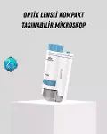 Taşınabilir Mini kroskop LED Işıklı 80X–200X Büyütmeli ve Odak Ayarlı-1