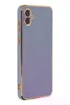 Samsung Galaxy A04 Kılıf Volet Silikon - Mavi-1