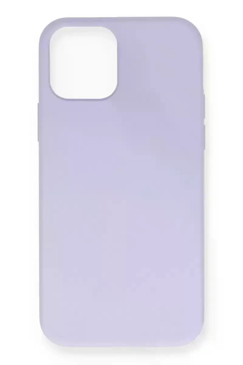 Apple iPhone 12 Pro Max Kılıf Nano içi Kadife Silikon- Lila