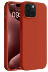 Apple iPhone 15 Plus Kılıf First Silikon - Kırmızı-1