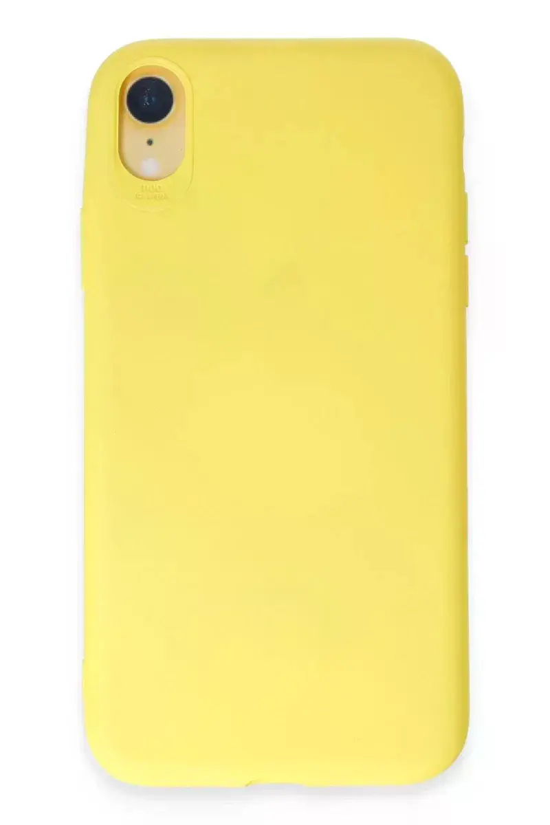 Apple iPhone XR Kılıf First Silikon - Sarı