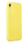Apple iPhone XR Kılıf First Silikon - Sarı-2