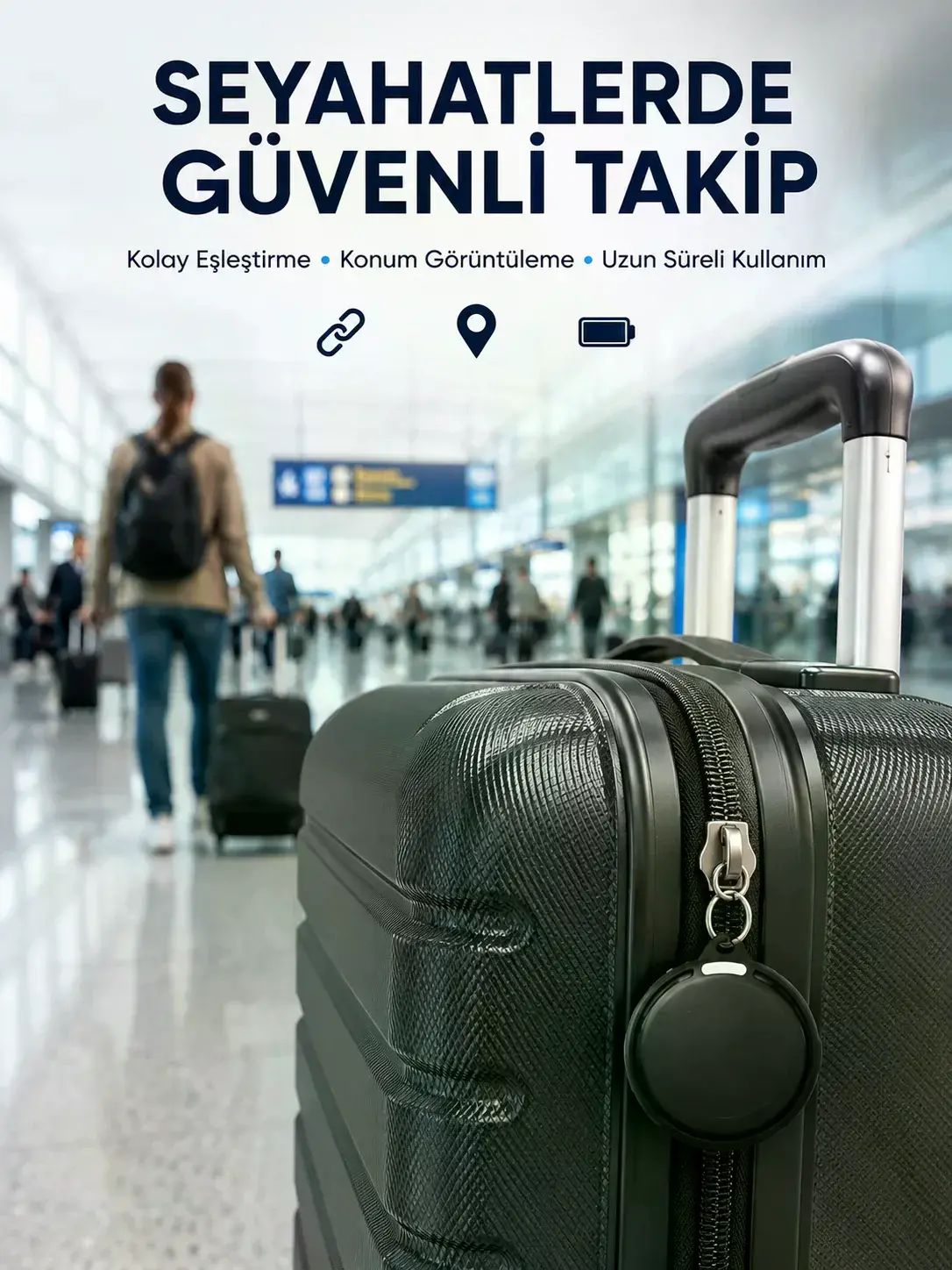 Akıllı Bluetooth Takip Cihazı AirTag İOS ve Android Uyumlu
