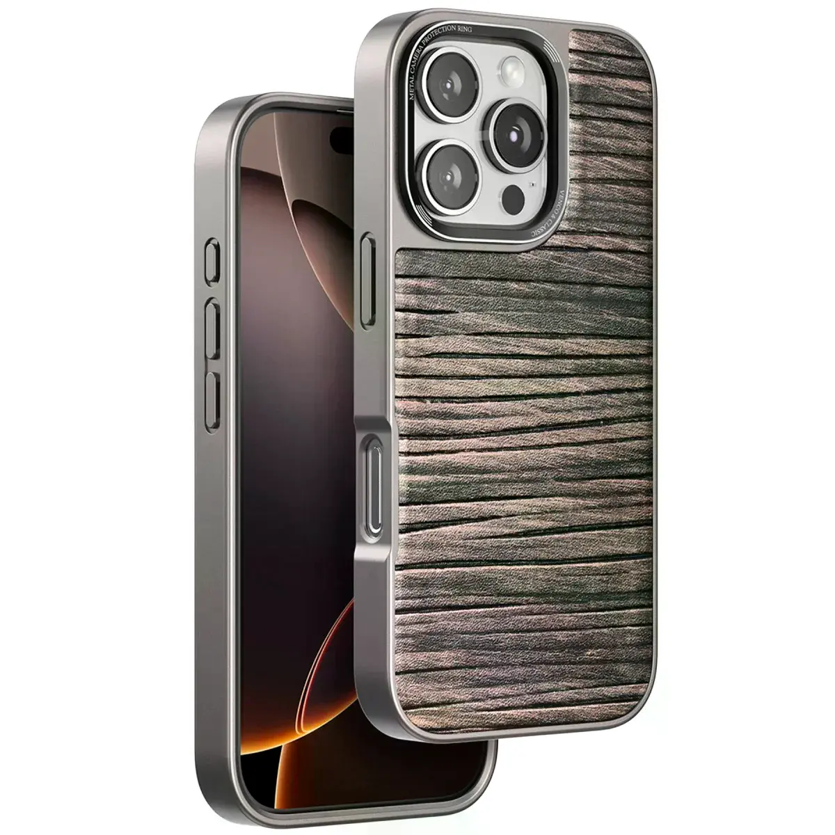 Venco Apple İphone 16 Pro Wave Kapak - Kahverengi