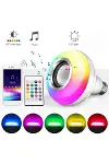 Bluetooth Hoparlör Akıllı Rgb Led Işık Renk Değiştirme Ses Bombası Ampül Görünümlü-2