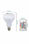 Bluetooth Hoparlör Akıllı Rgb Led Işık Renk Değiştirme Ses Bombası Ampül Görünümlü-4