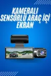 Araç İçi Full Hd Kamera Ön ve Arka Kameralı Ekranlı Araç Kamerası-2