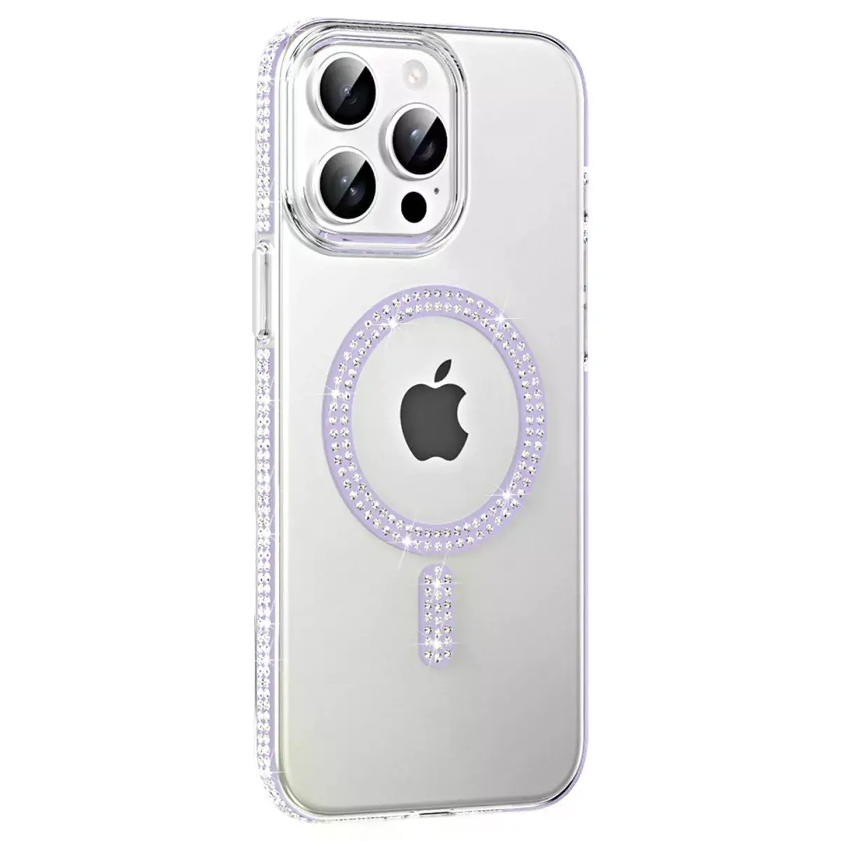 Joko Apple İphone 15 Pro Move Taşlı Magsafe Kapak - Lila