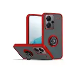 Xiao Red Note 13 Pro Plus Kılıf Montreal Yüzüklü Silikon Kapak - Kırmızı-1
