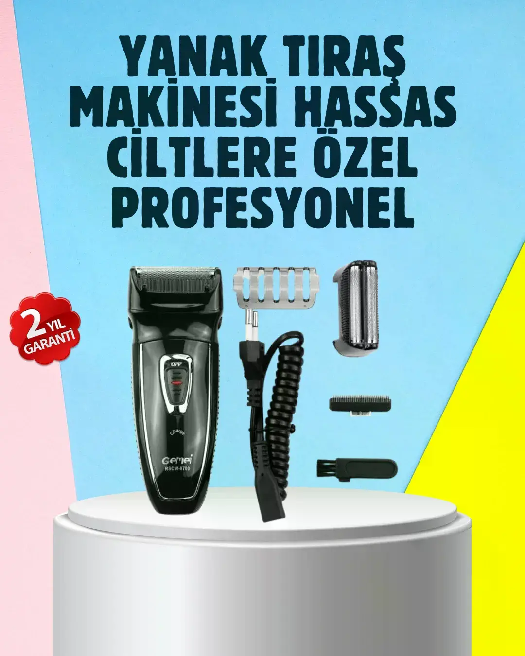 Çift Başlıklı Taşınabilir Tıraş Cihazı