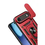 Apple İphone 17 Air Pars Lens Yüzüklü Silikon - Kırmızı-6