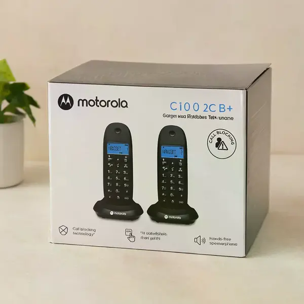 Kablosuz Dijital 2'li Telefon Seti - Arayan No Görme, 50 Hafıza (Siyah)