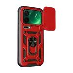 Xiao 17 Pro Max Pars Lens Yüzüklü Silikon - Kırmızı-4