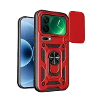 Xiao 17 Pro Max Pars Lens Yüzüklü Silikon - Kırmızı-1