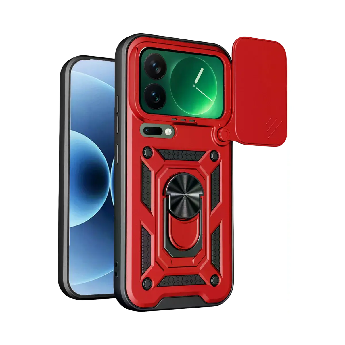 Xiao 17 Pro Max Pars Lens Yüzüklü Silikon - Kırmızı