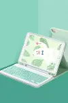 Apple iPad Pro 11 (2022) Kılıf KC01 Smart Klavyeli Tablet Kılıfı - Açık Yeşil-1