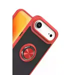 Apple İphone 17 Air Montreal Yüzüklü Silikon Kapak - Kırmızı-2
