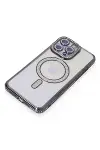 Apple iPhone 14 Pro Kılıf Joke Simli Magneticsafe Kılıf - Derin Mor-3