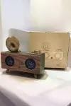 Bluetooth Hoparlör Ahşap Klasik Retro Gramofon Bluetooth Müzik Kutusu-8