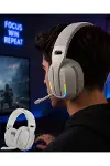 Kablosuz Bluetooth Kulaklık RGB Işıklı Mikrofonlu Stereo Kulaküstü Kulaklık-1