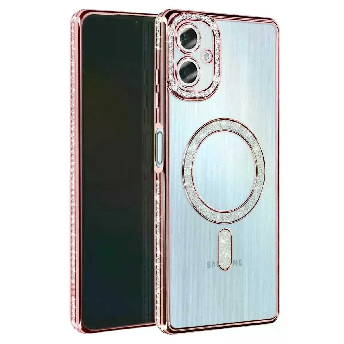 Samsung Galaxy A07 4g Joke Simli Magneticsafe Kılıf - Pembe