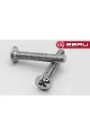 Yuvarlak Yıldız Başlı Rysb Kulp Vidası, Civata M4x30 - 500 Adet-1