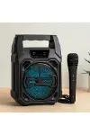 Bluetooth Mikrofonlu Kablosuz Hoparlör 6.5'' USB Şarjlı-1