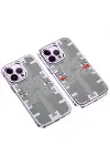 Apple iPhone 13 Pro Max Kılıf Mekanik Bumper Kapak - Derin Mor-2