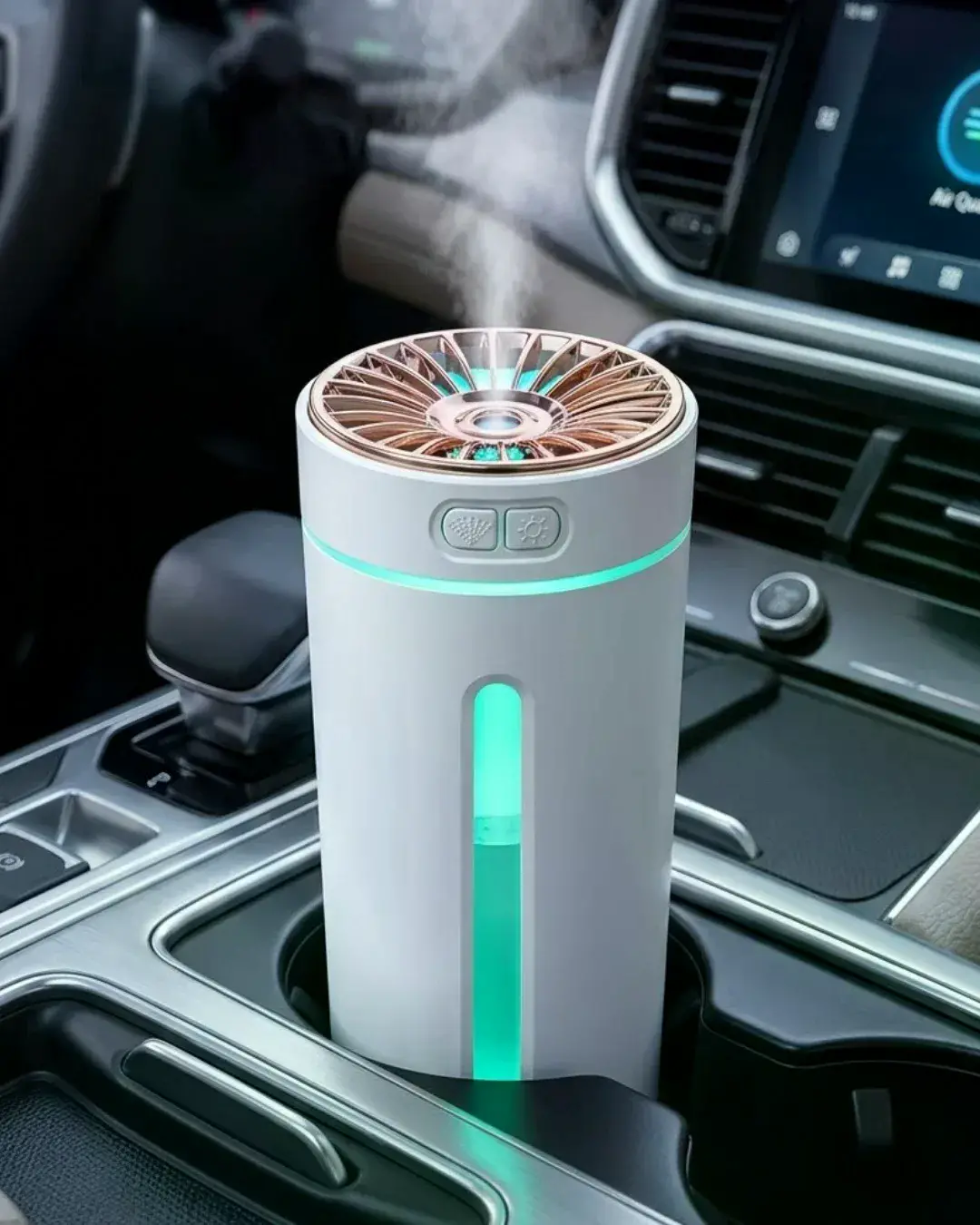 Araç İçi Hava Nemlendirici 5 Esans Hediyeli LED Işıklı USB Buhar Makinesi