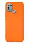 İnfinix Hot 10 Play Kılıf Nano içi Kadife Silikon - Turuncu-1