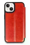 Apple iPhone 14 Kılıf Flip Cover - Kırmızı-1