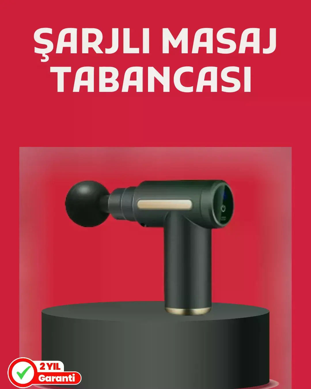 Derin Doku Masaj Tabancası 4 Başlık 6 Kademeli Sessiz Güç Şarjlı Kas Gevşetici