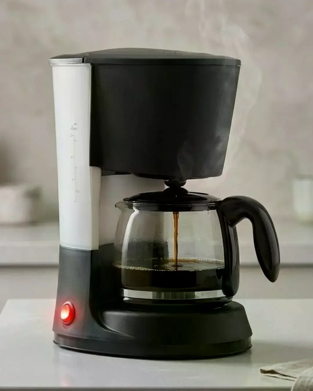 1.2 Litre Filtre Kahve Makinesi Damlama Emniyetli Cam Karaflı