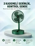 Taşınabilir Katlanabilir Mini Fan 3 Kademeli Şarj Edilebilir-2