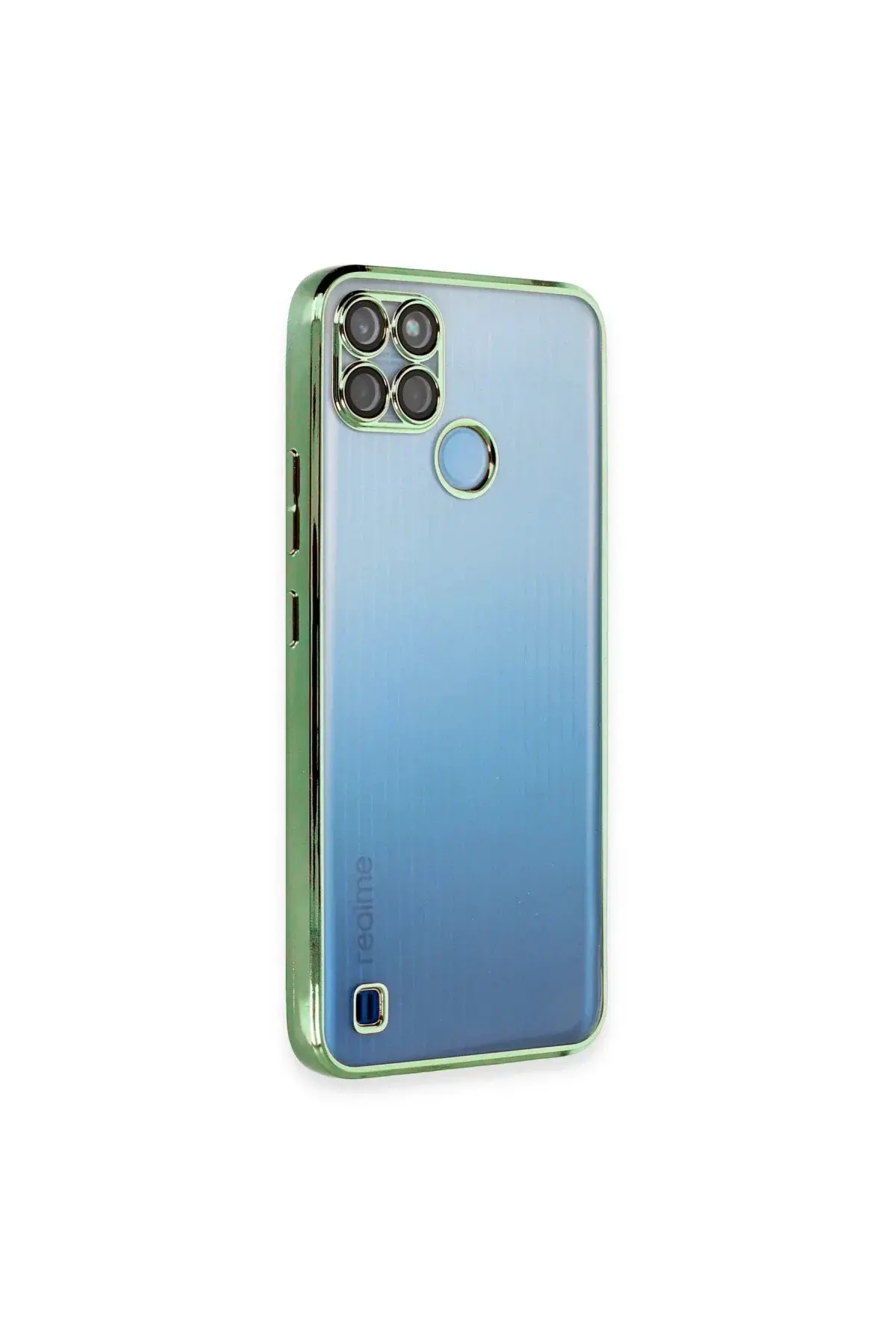 Realme C25Y Kılıf Razer Lensli Silikon - Yeşil