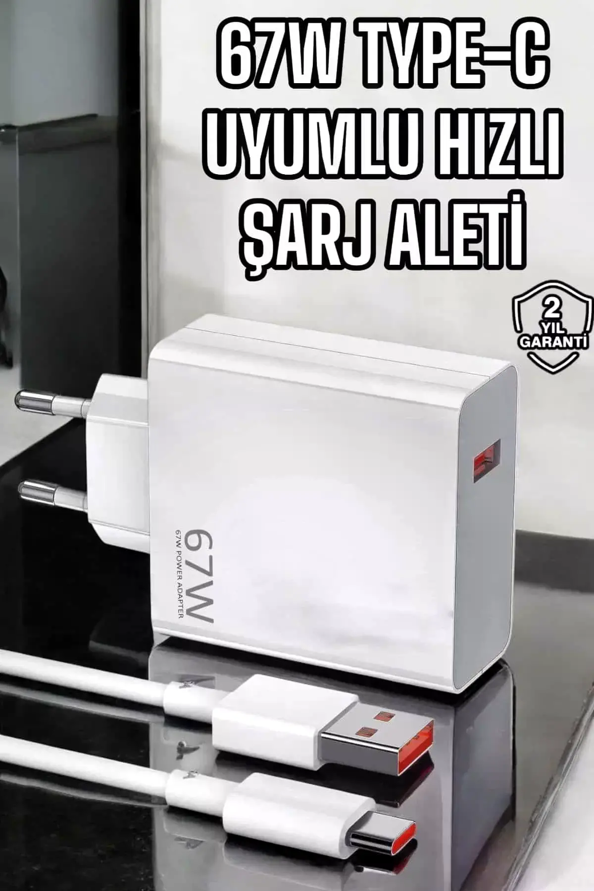 Şarj Aleti Turbo Hızlı 67W Type-C Hızlı Şarj