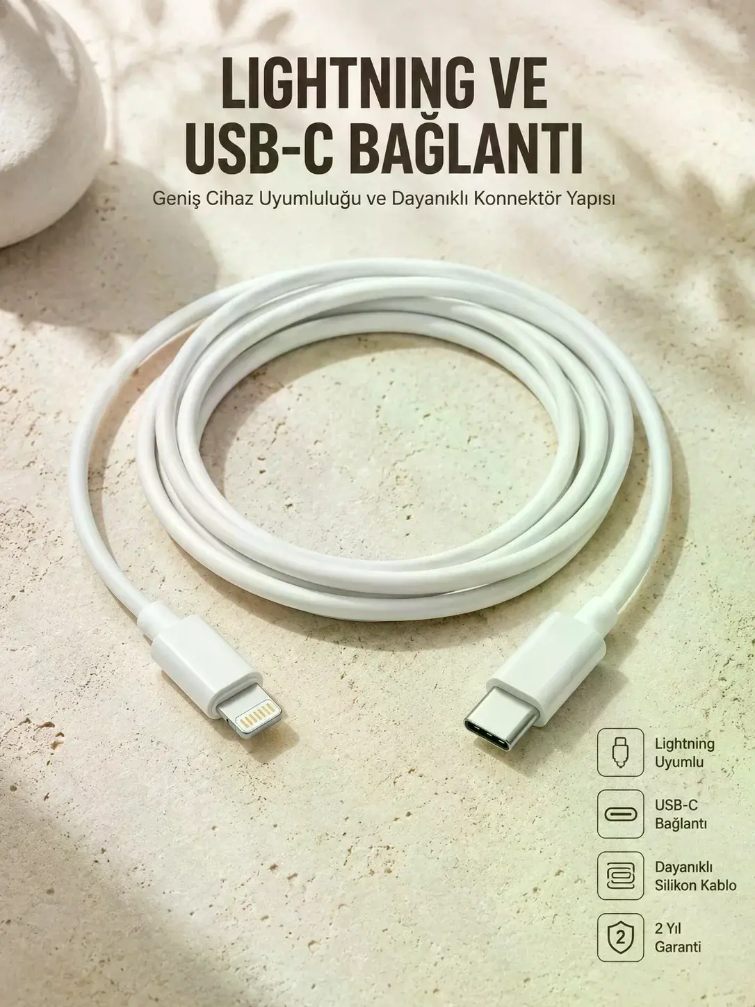 Type-C Ligtning 30W İOS Şarj Kablosu Hızlı Şarj Kablosu