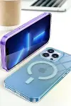 Apple iPhone 14 Pro Max Kılıf Troy Magsafe Kapak - Mor-3