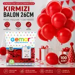 İç Mekan - Kırmızı Balon 10 Inc - 26CM - 100PCS-2
