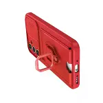 Samsung Galaxy A25 5g Kılıf Zuma Kartvizitli Yüzüklü Silikon - Kırmızı-2
