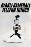 Telefon Tutucu Led Işıklı Kumandalı Mikrofon Telefon Vlog Video Kayıt-3