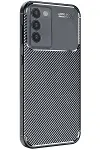 Vivo V30 Lite 4G Kılıf Auto Focus Karbon Kapak - Siyah-1